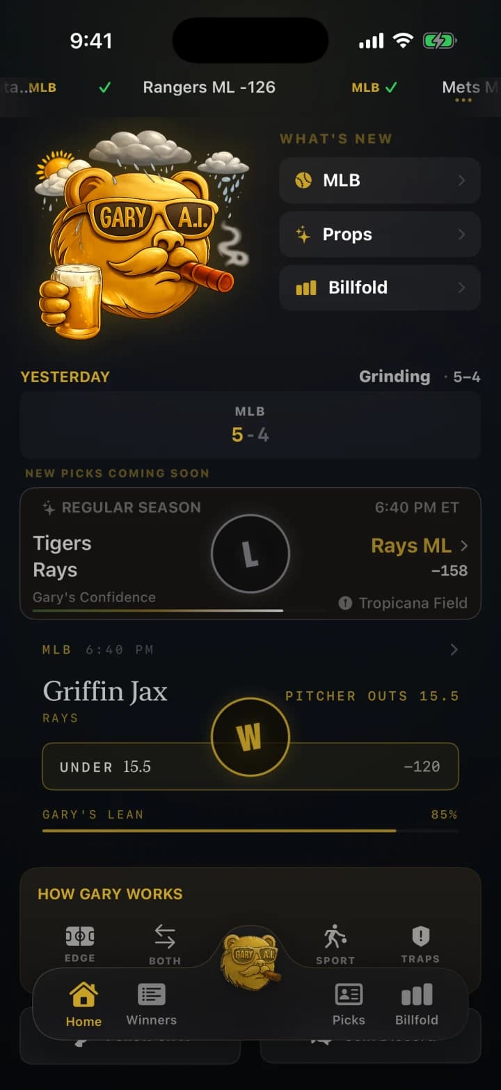 Gary.ai home screen — today's top picks and how Gary works